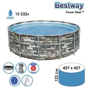 Бассейн каркасный Bestway Power Steel 427 x 122 см (56993)
