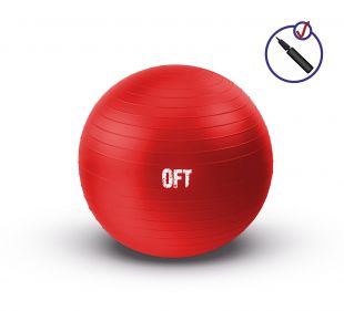 Гимнастический мяч Original FitTools 65 см красный