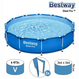 Бассейн каркасный Bestway Steel Pro 366 х 76 см (56706)