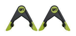 Упоры для отжиманий Original FitTools складные (черно-зеленые)